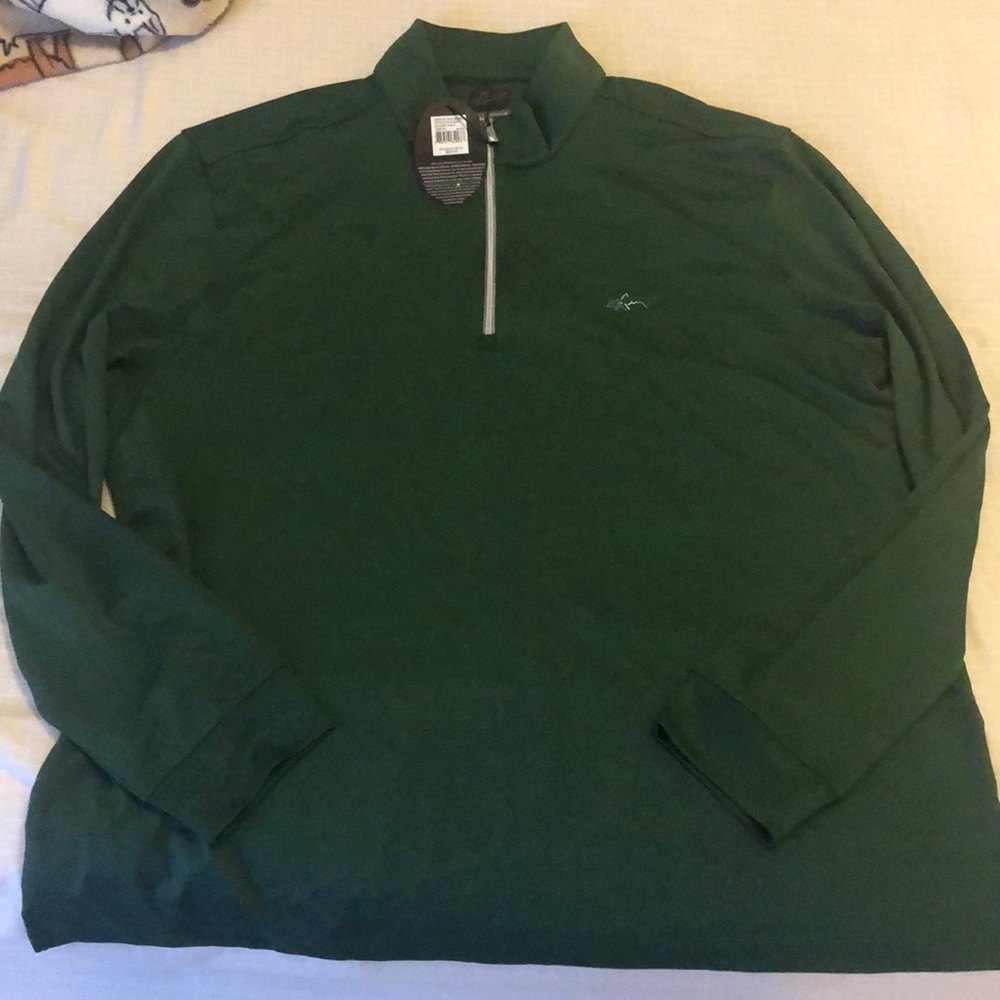 Greg Norman Long Sleeve Pullover (Zipper) Green XL